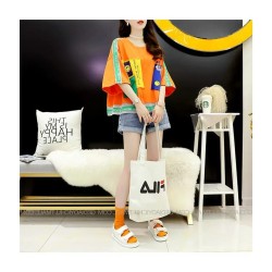 Western Couture™ Oversized Summer Patchwork T-Shirt – Vibrant Street Style