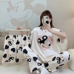 Western Couture™ Imported 3 Pc Cute Cartoon Night Suit Set – Top, Pant & Shorts