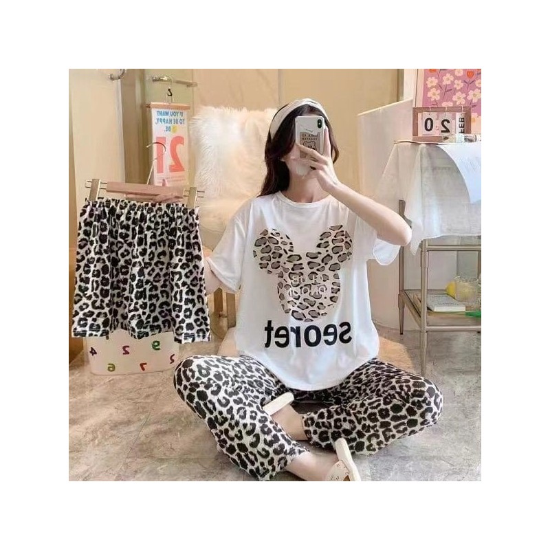 Western Couture™ Imported 3 Pc Cute Cartoon Night Suit Set – Top, Pant & Shorts