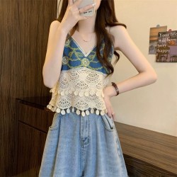 Western Couture Imported Crochet Sleeveless Crop Top