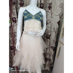 Western Couture Imported Crochet Sleeveless Crop Top
