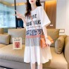 Western Couture™ Imported Patchwork Style Graphic Long T-Shirt Dress