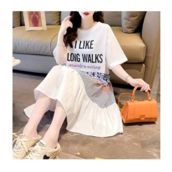 Western Couture™ Imported Patchwork Style Graphic Long T-Shirt Dress