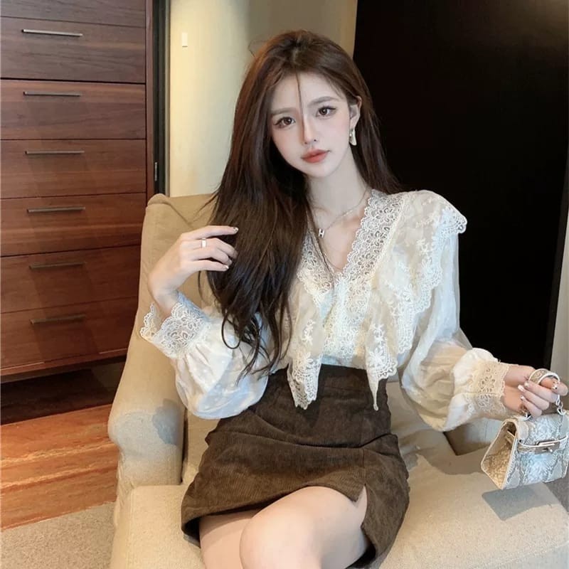 Western Couture™ Imported Long Sleeves Elegant Mesh Net Party Wear Top