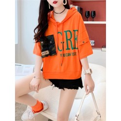 Western Couture™ Imported Short Sleeves Elegant Hooded T-Shirt