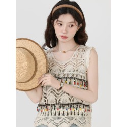 Western Couture™ Imported Crochet Sleeveless Crop Top
