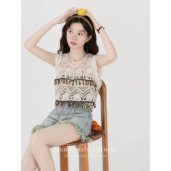 Western Couture™ Imported Crochet Sleeveless Crop Top