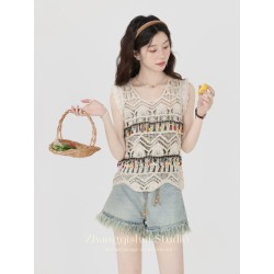 Western Couture™ Imported Crochet Sleeveless Crop Top