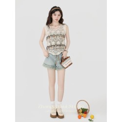 Western Couture™ Imported Crochet Sleeveless Crop Top