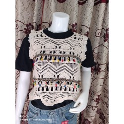 Western Couture™ Imported Crochet Sleeveless Crop Top