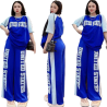 Western Couture – Imported Short Sleeve Top and Wide Leg Pant (Pockets Included) 2 Pc Letter Print Coord Set
