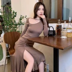 Western Couture – Beautiful Women's Fashion High Slit Bodycon Dress