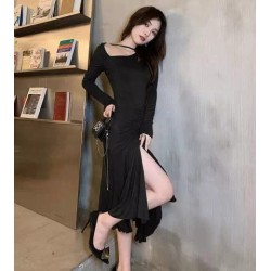 Western Couture – Beautiful Women's Fashion High Slit Bodycon Dress