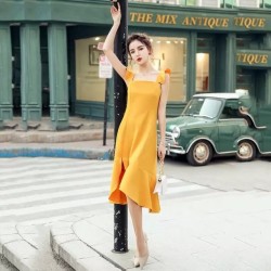 Western Couture – Imported Elegant Party Wear Ruffled Summer Dress (2 Styles)