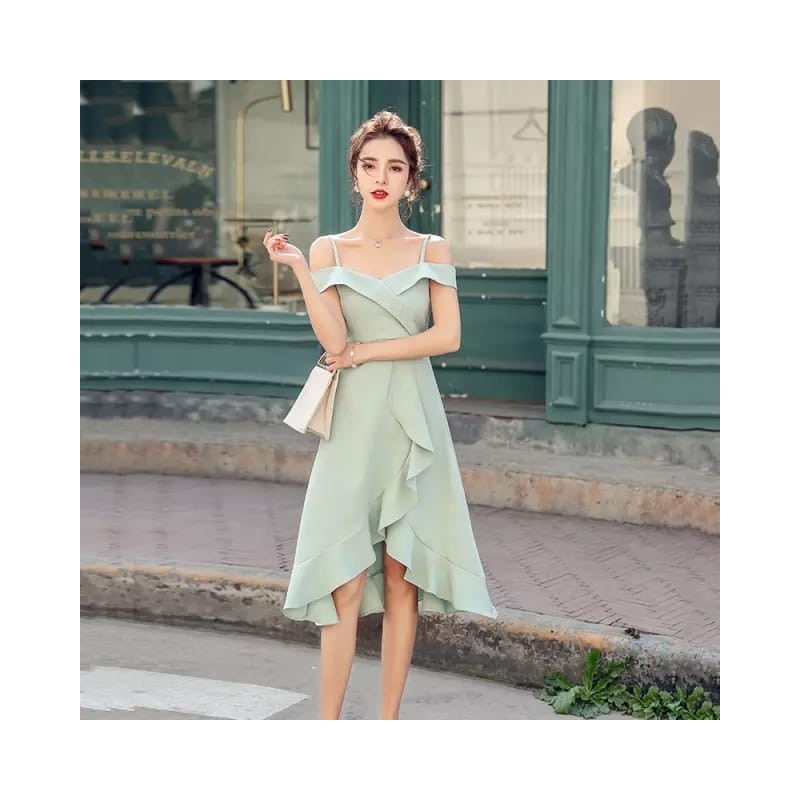 Western Couture – Imported Elegant Party Wear Ruffled Summer Dress (2 Styles)