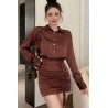 Western Couture  Stylish Full Sleeves Party Wear Shirt Dress