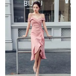 Western Couture – Imported Elegant Party Wear Ruffled Summer Dress (2 Styles)