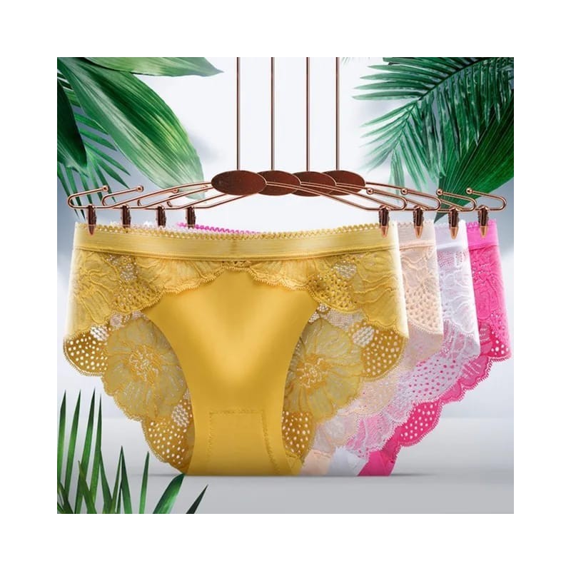 Western Couture Imported Lace Ice Silk Panty for Women