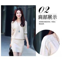 Western Couture Imported Soft Woolen Knitted Top and Skirt Coord Set