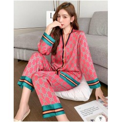 Western Couture Imported Comfortable Silk Fabric 2 Pc Night Suits | Color Red