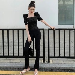 Western Couture Imported  Stylish Short Sleeves Party Wear Top