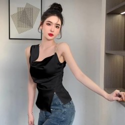 Western Couture Imported  Stylish One Shoulder Party Wear Top