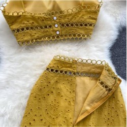 Western Couture Imported Elegant Look Chikankari Top and Skirt 2 Pc Coord Set