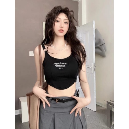 Western Couture Imported Glamorous Tank Top with Chest Pads