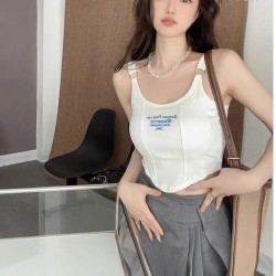 Western Couture Imported Glamorous Tank Top with Chest Pads