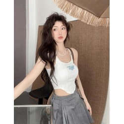 Western Couture Imported Glamorous Tank Top with Chest Pads