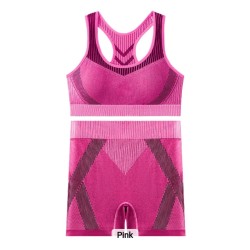Imported Seamless Padded Sports Bralette & High-Waist Yoga Shorts Set
