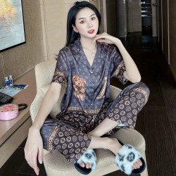 Imported Premium Printed Night Suit Set | 2 Pc Luxury Lounge Wear