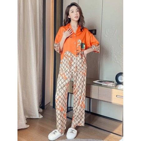 Imported Premium Printed Night Suit Set | 2 Pc Luxury Lounge Wear