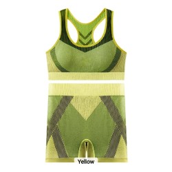 Imported Seamless Padded Sports Bralette & High-Waist Yoga Shorts Set