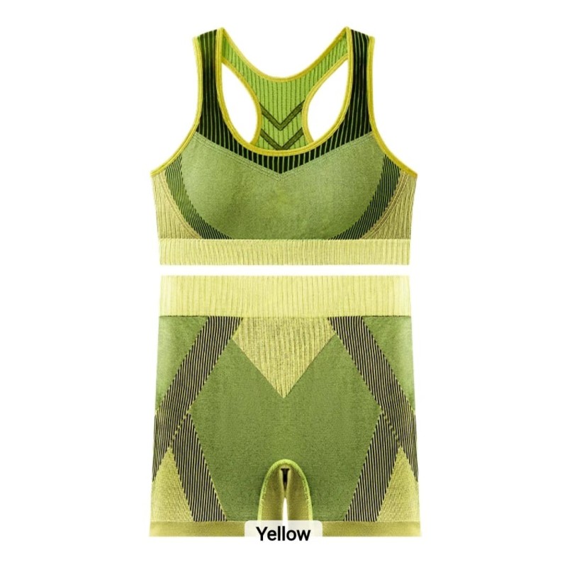 Imported Seamless Padded Sports Bralette & High-Waist Yoga Shorts Set