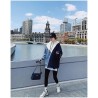 Western Couture – Imported Beautiful Spring/Autumn Oversized Trendy Color Blocked Hooded T-Shirt