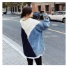 Western Couture – Imported Beautiful Spring/Autumn Oversized Trendy Color Blocked Hooded T-Shirt