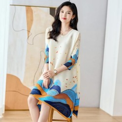 Imported Summer Trendy Pleated A-Line Dress