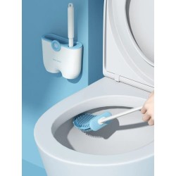 Luxever™ Smart Toilet Brush 2Pc Set with Wall Mounted Holder & Pasted Clip