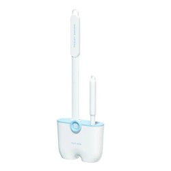 Luxever™ Smart Toilet Brush 2Pc Set with Wall Mounted Holder & Pasted Clip