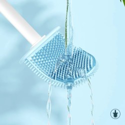 Luxever™ Smart Toilet Brush 2Pc Set with Wall Mounted Holder & Pasted Clip