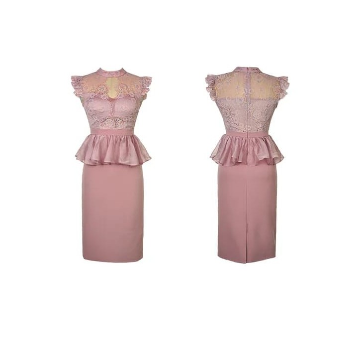 Western Couture Imported Elegant Casual Ruffled Party Wear Dress