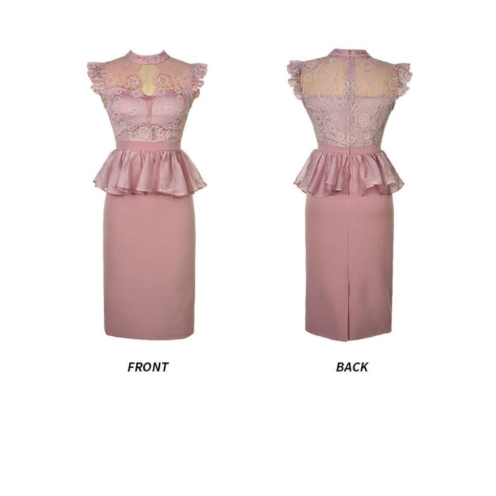 Western Couture Imported Elegant Casual Ruffled Party Wear Dress