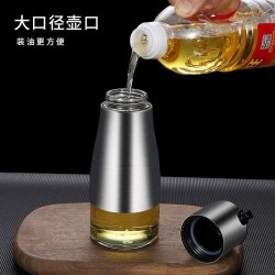 LUXEVER Premium Stainless Steel Oil Dispenser (Stainless Steel + Glass)