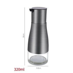 LUXEVER Premium Stainless Steel Oil Dispenser (Stainless Steel + Glass)