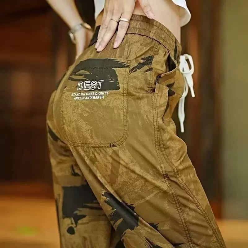 Western Couture Imported Military Print Jogger | Sizes 28–34