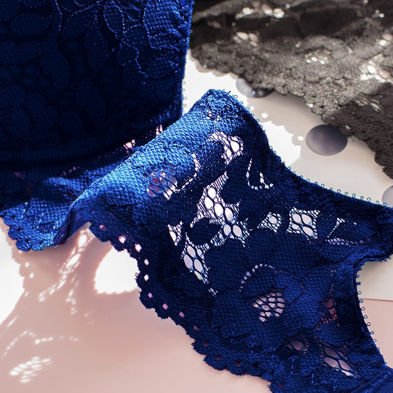 Western Couture Luxe French Floral Lace Push-Up Bra & Panty Set