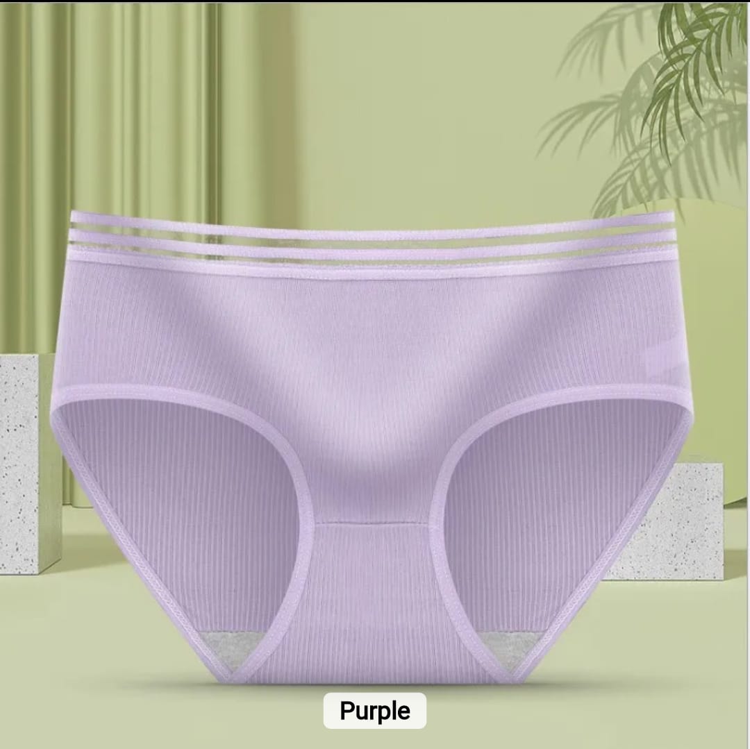 Western Couture Women's Low-Rise Ribbed Panties (Pack of 3) - Multi-Color Seamless Hipster Set