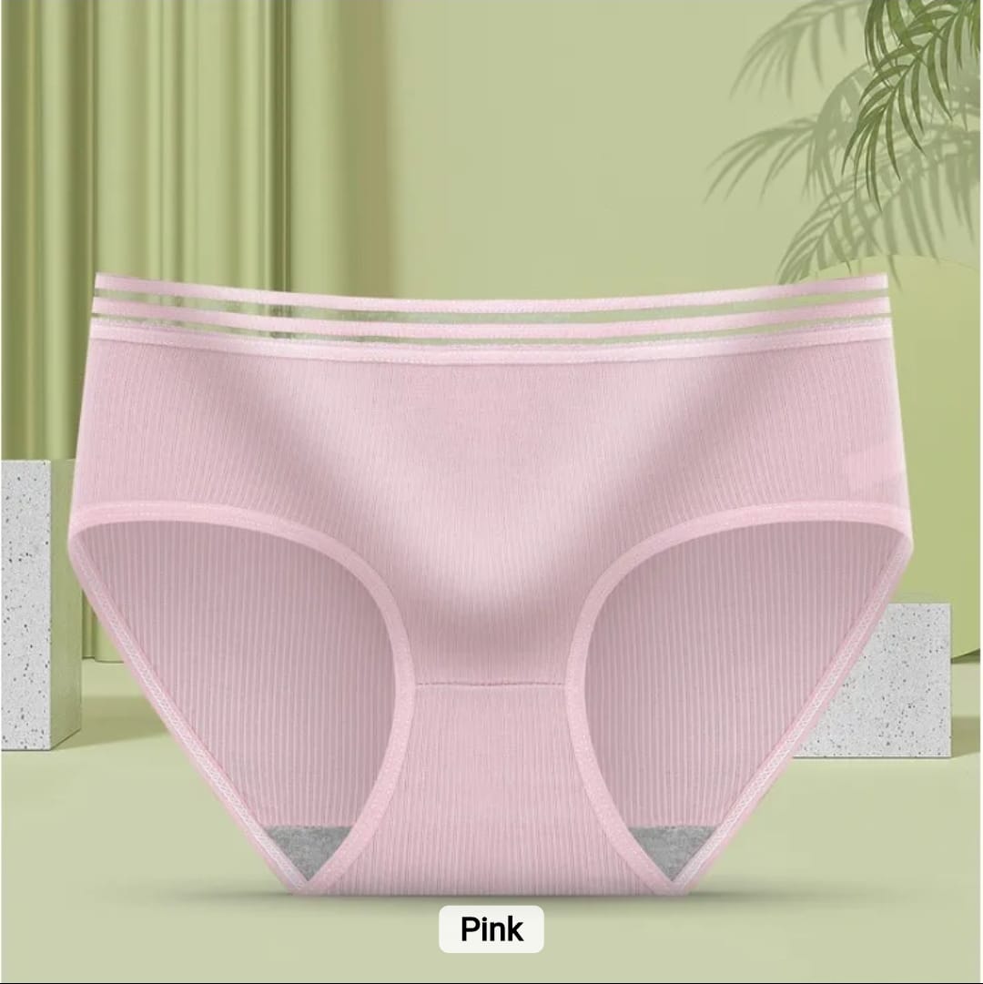Western Couture Women's Low-Rise Ribbed Panties (Pack of 3) - Multi-Color Seamless Hipster Set