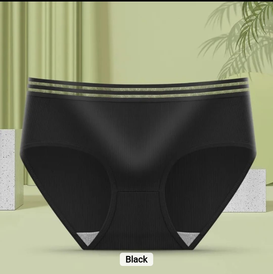 Western Couture Women's Low-Rise Ribbed Panties (Pack of 3) - Multi-Color Seamless Hipster Set